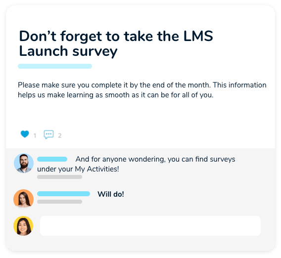 iTacit Dashboard showing Notifications in Enterprise LMS System