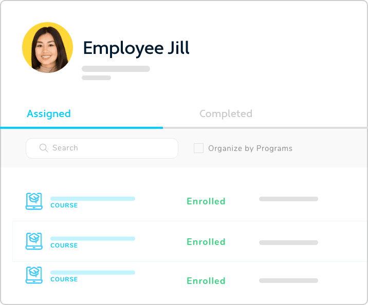 iTaict Dashboard showing Compliance Tracking for Employees in Public Sector