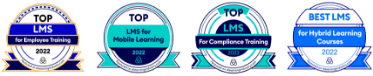 4 award badges from eLearning Industry