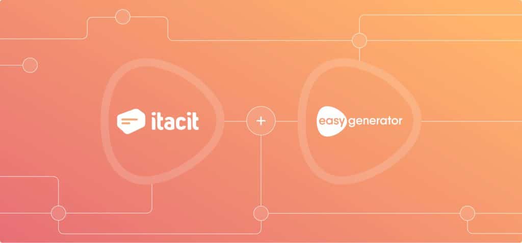 Partnership concept featuring Easy Generator and iTacit logos.