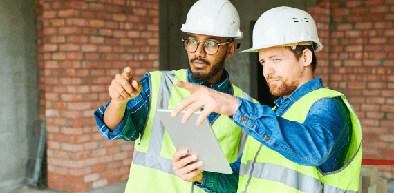 Employees using iPad