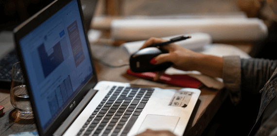 Using a laptop