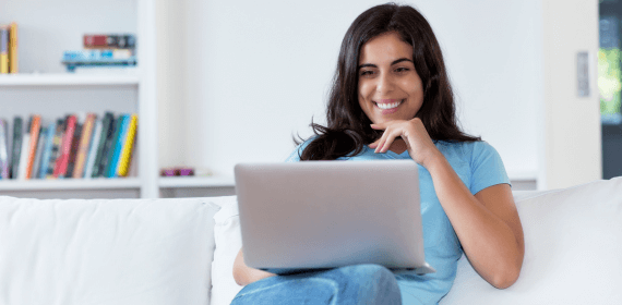 Employee working on laptop