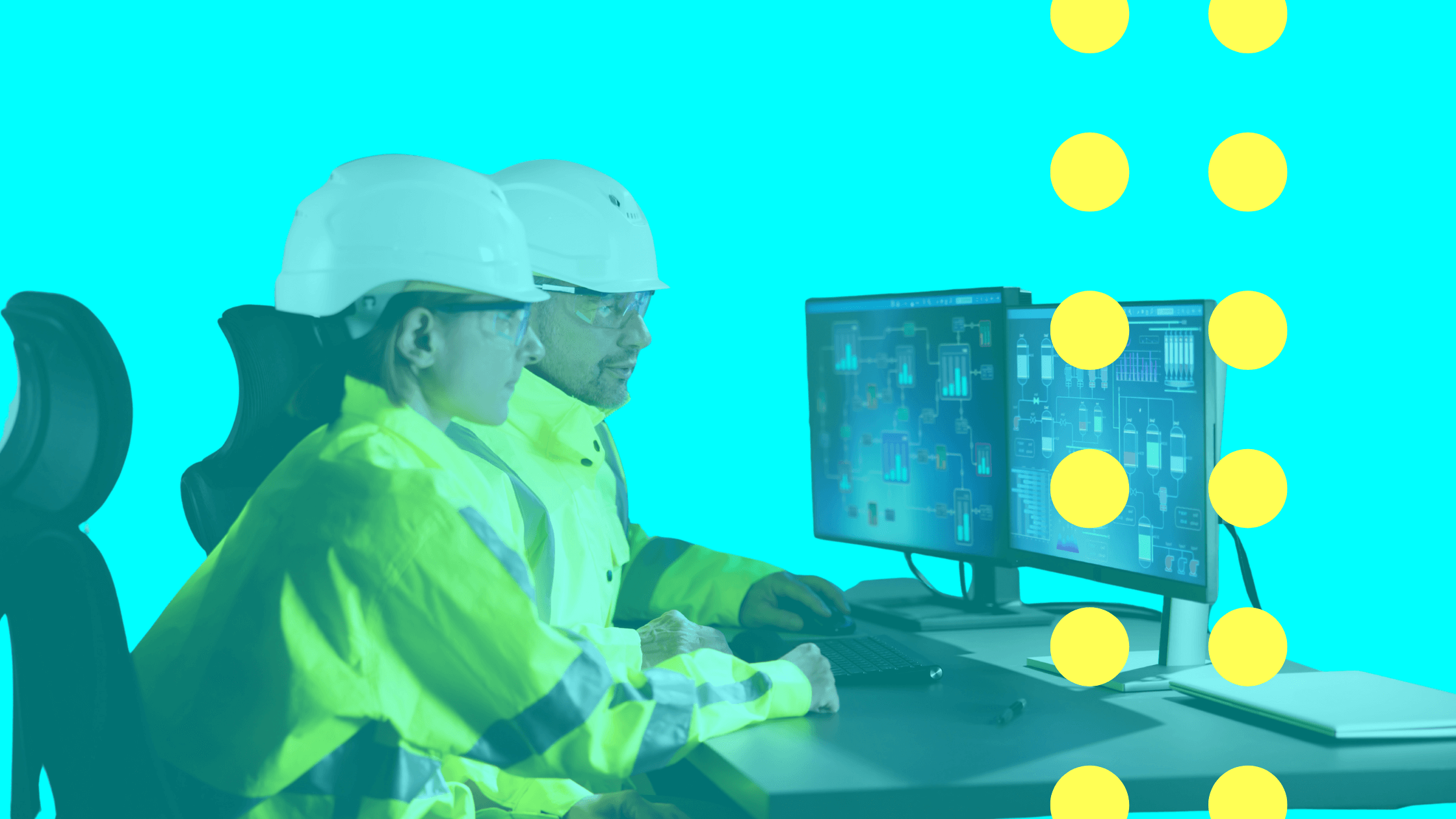 Employees using computers