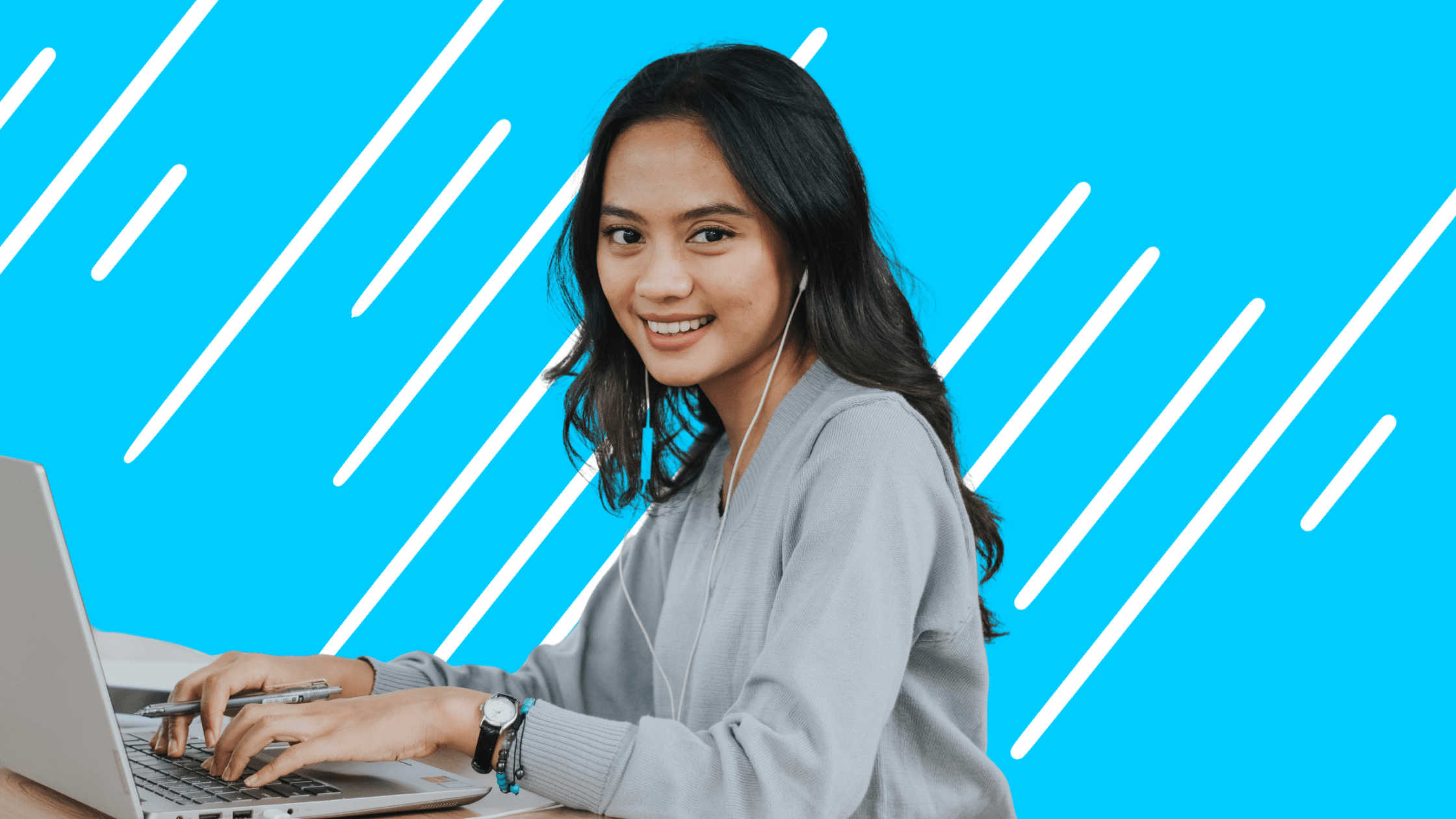 Employee working on laptop