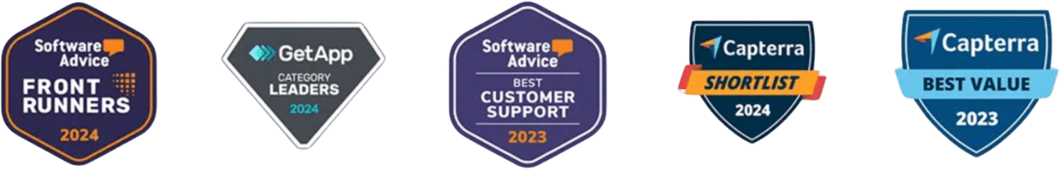 award badges for top lms and customer support