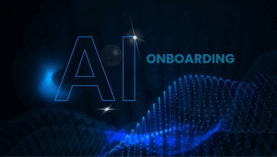 AI looking background with text that reads 'AI Onboarding'