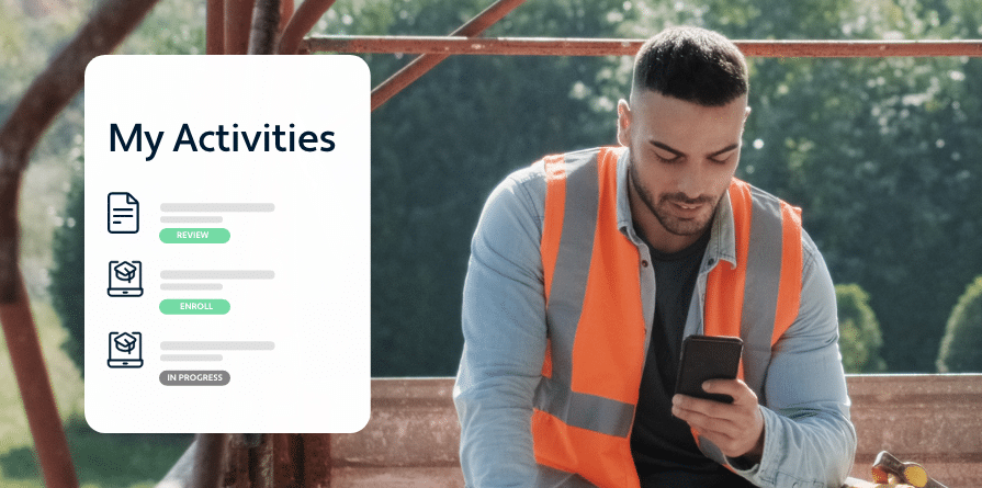 Safety manager assigning safety training