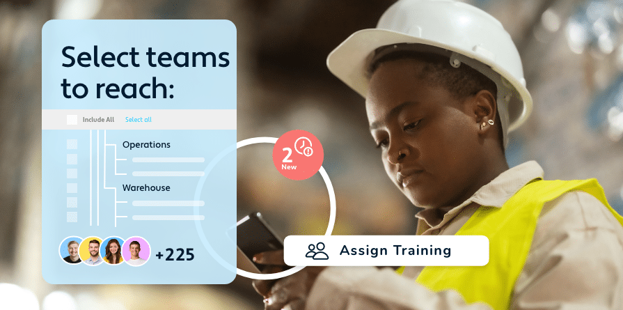 safety leader routing a corrective action for employees