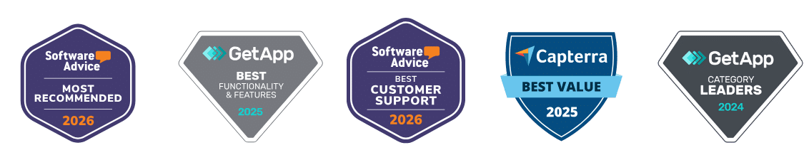 award badges for top lms and customer support